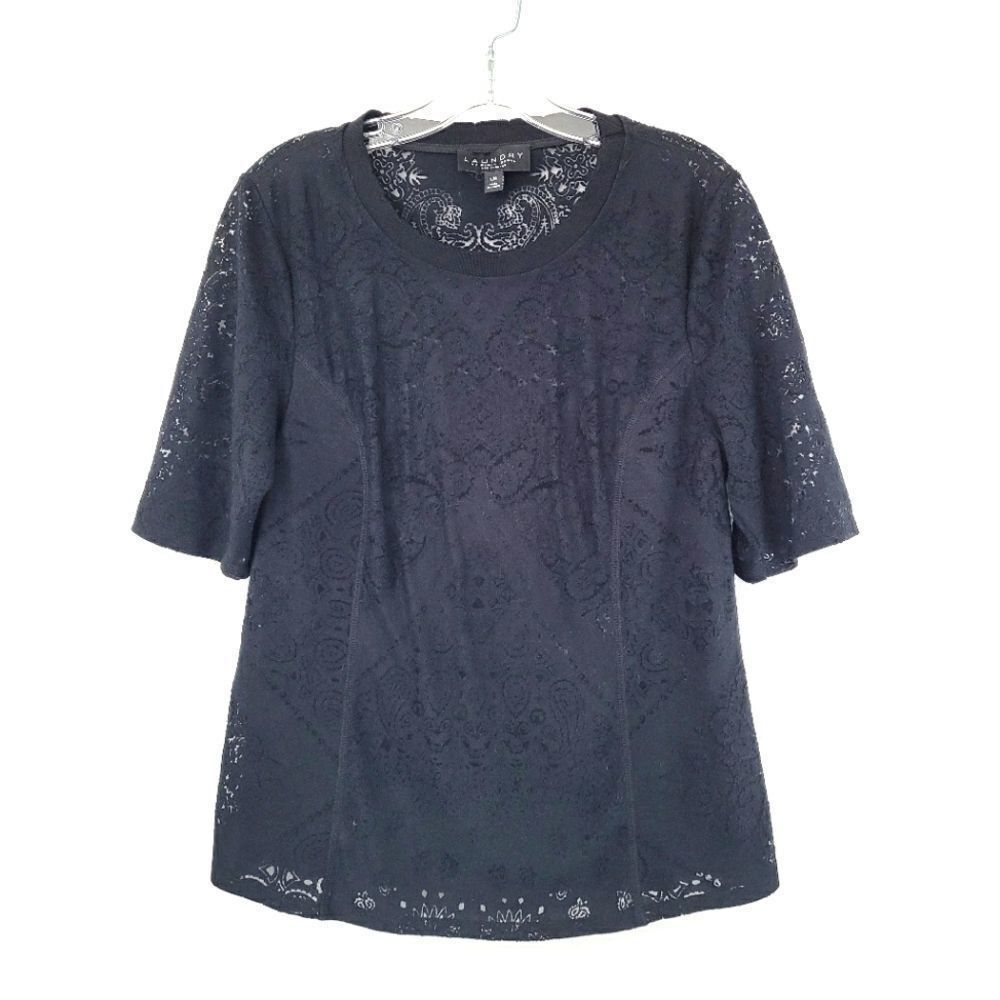 LAUNDRY BY SHELLI SEGAL lined lace top